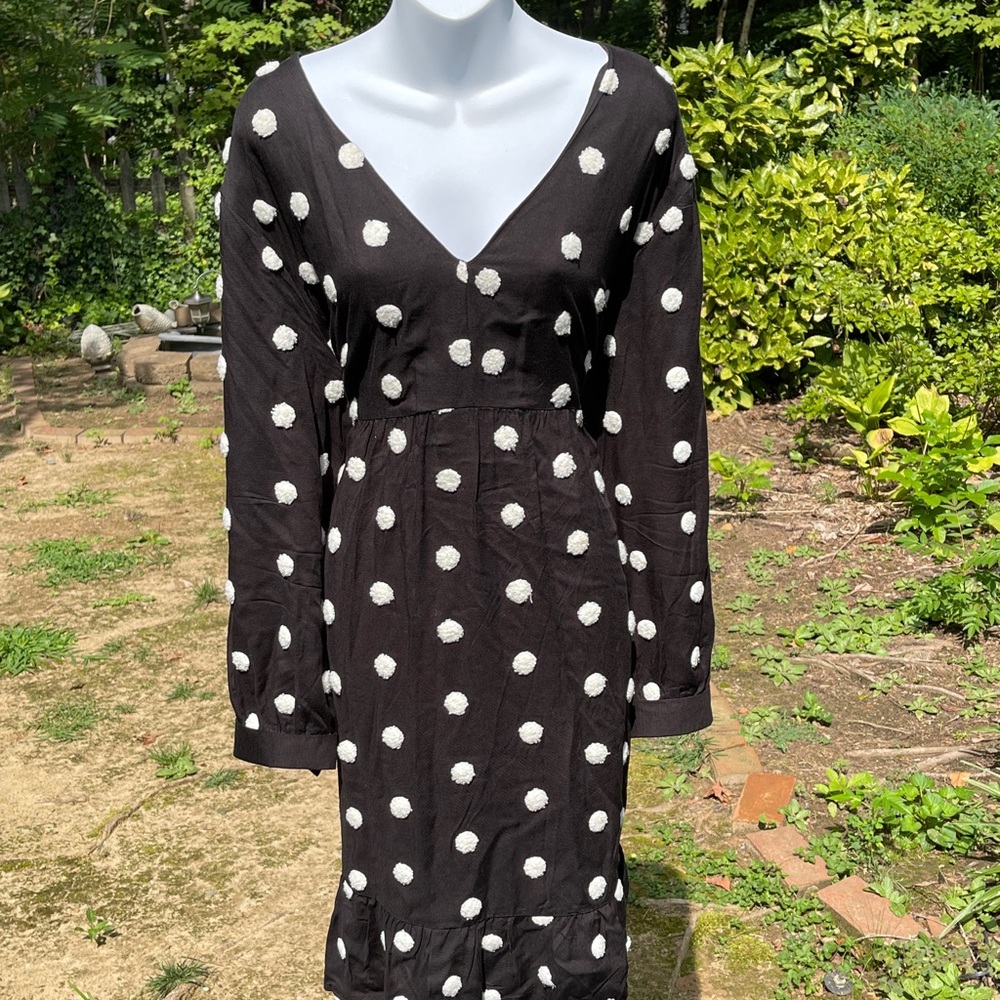 Black/white polka dot dress